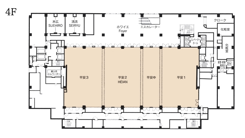 平安の間 宴会場のご案内 ご宴会 会議 公式 ホテルオークラ福岡 博多座隣り 中洲まで徒歩2分